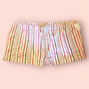 Auden ladies cotton sleep shorts size 4X NWT pink red purple stripe